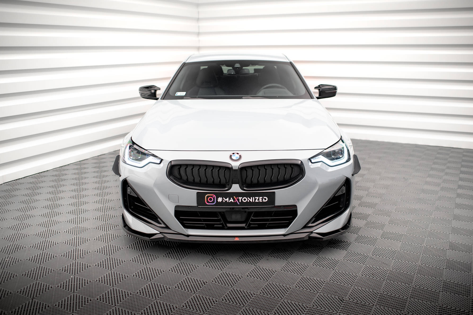 Street+ Spoilerlippe Front Ansatz V.1 passend für BMW 2 Coupe M-Paket / M240i G42 schwarz Hochglanz