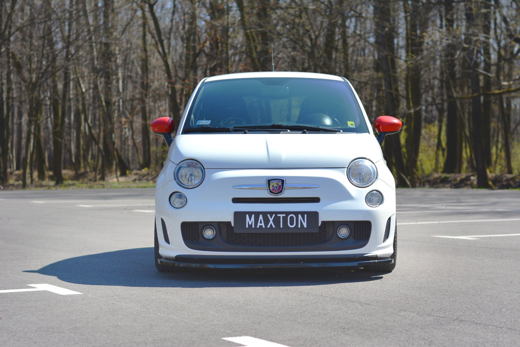 Frontlippe V.2 passend für ABARTH 500 Mk1 schwarz Hochglanz