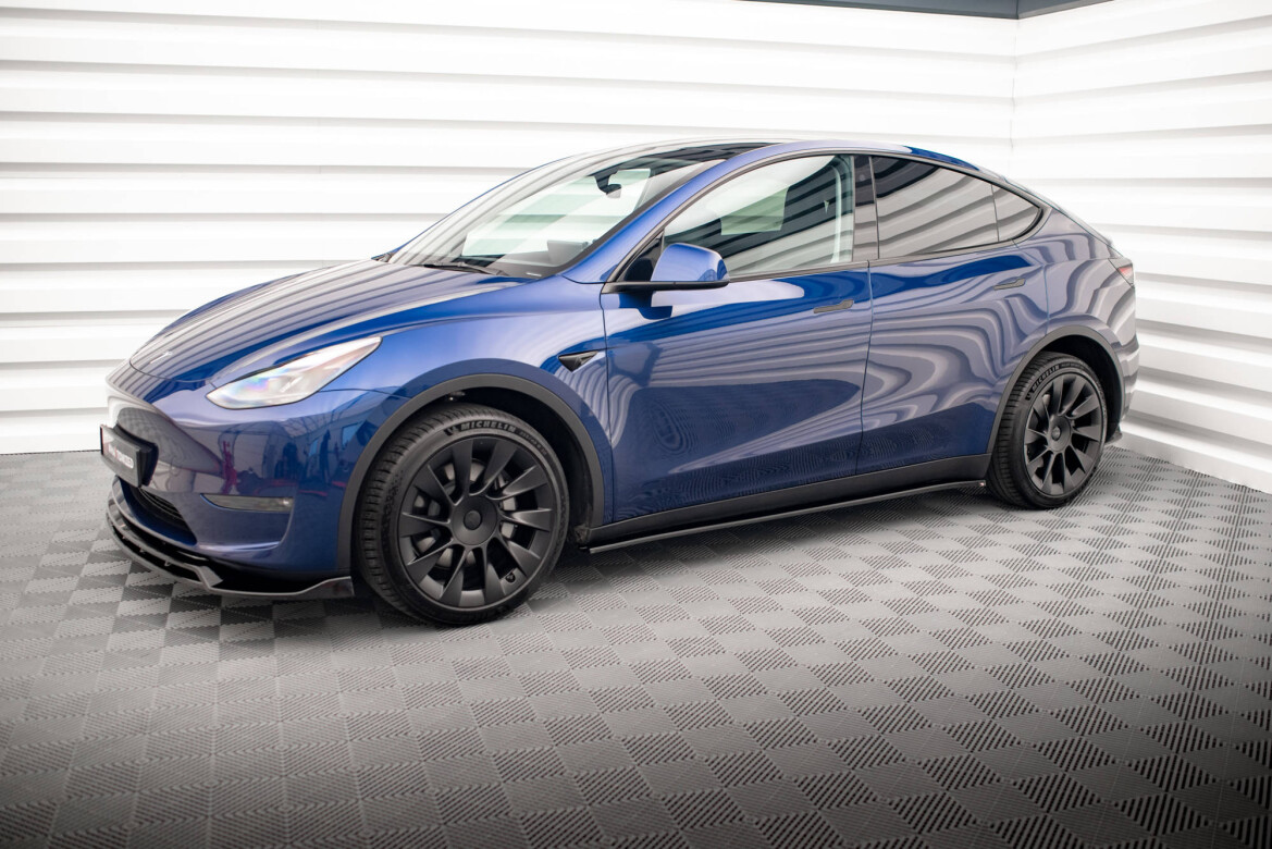 Seitenschweller Ansatz V.2 passend für Tesla Model Y schwarz Hochglanz