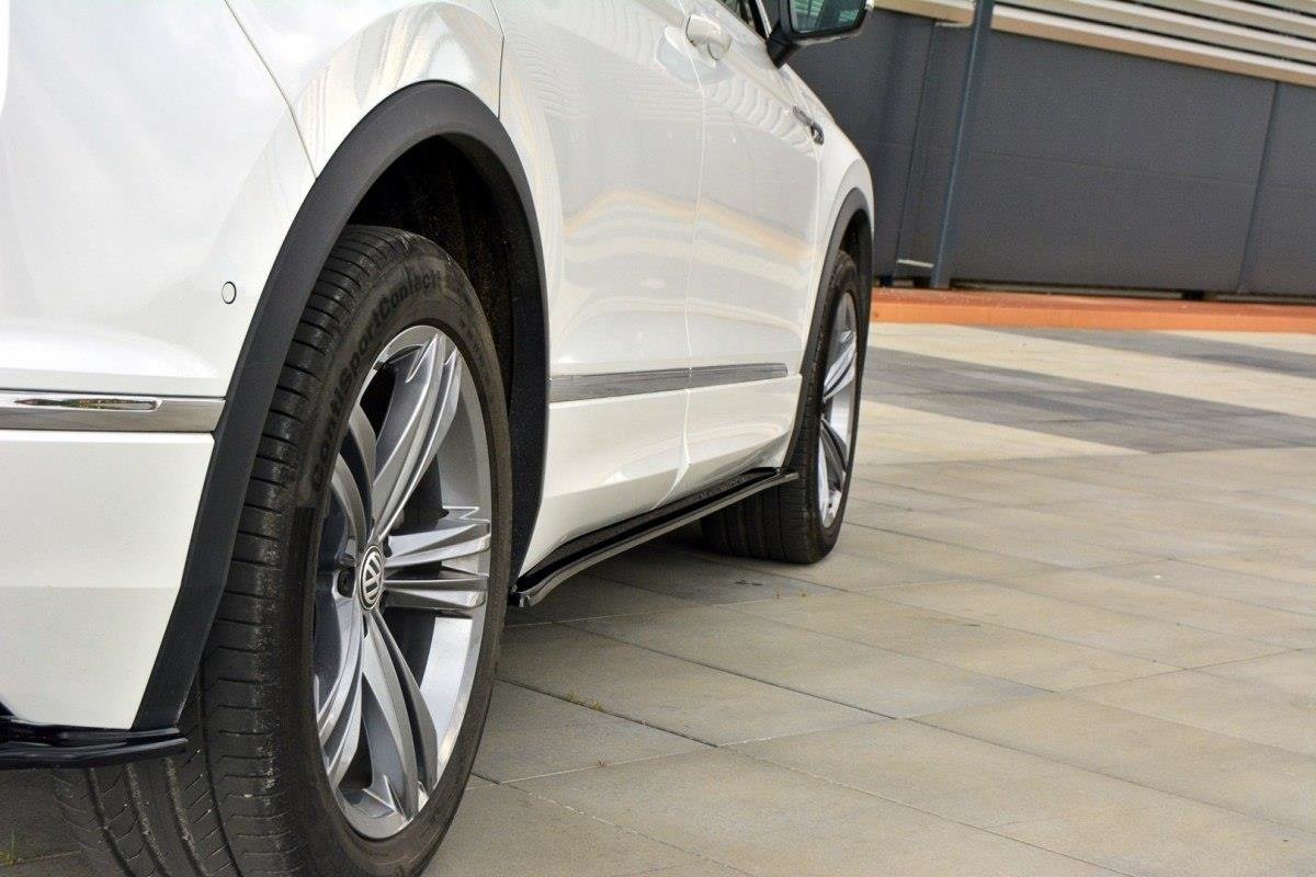 Street+ Seitenschweller Leisten passend für VW Tiguan R-Line Mk2 schwarz Hochglanz