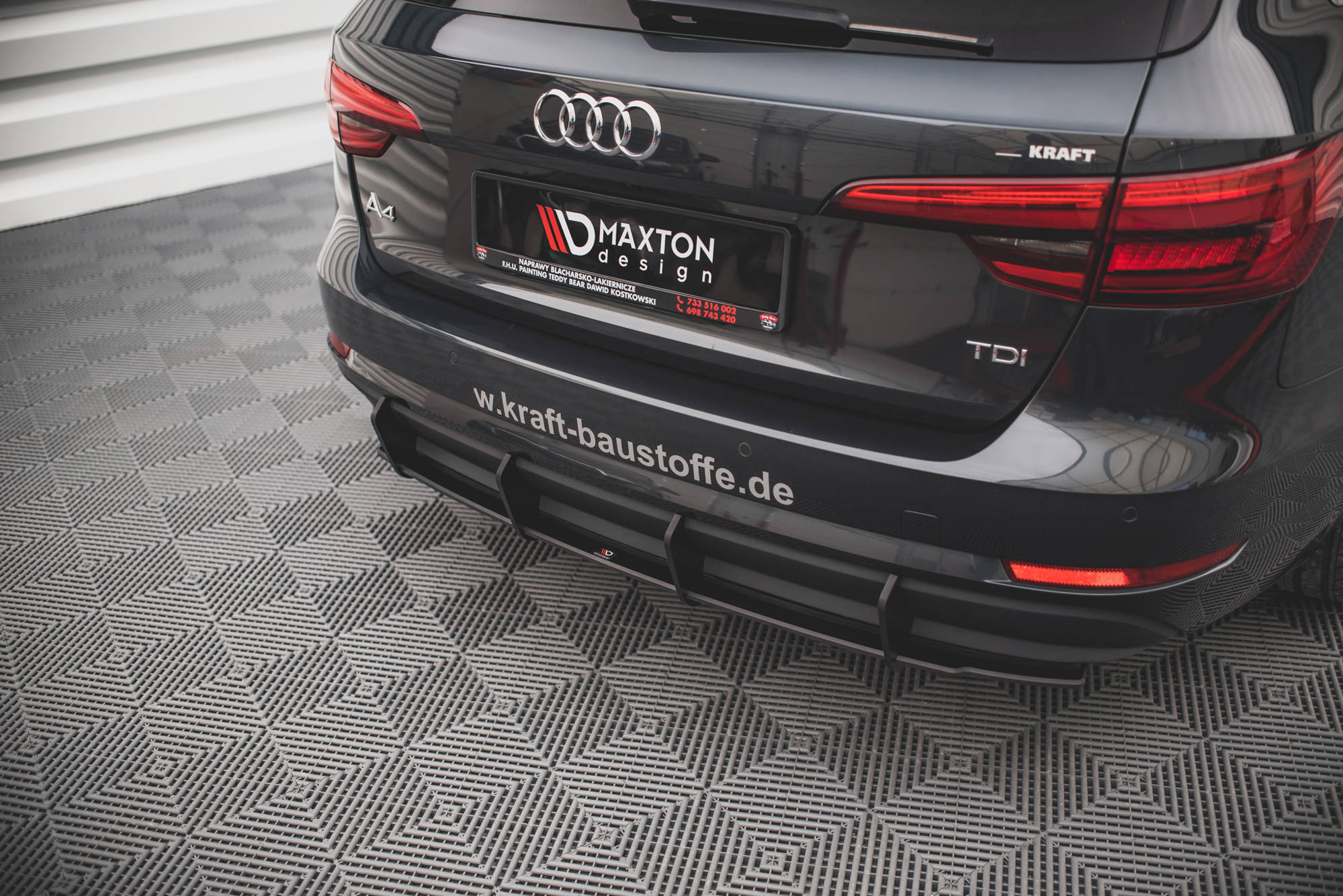 Street Pro Heckschürze Heck Ansatz Diffusor passend für Audi A4 B9