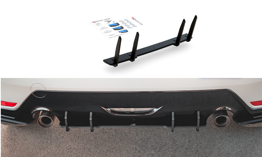 Street Pro Heckschürze Heck Ansatz Diffusor passend für Toyota GR Yaris Mk4 rot