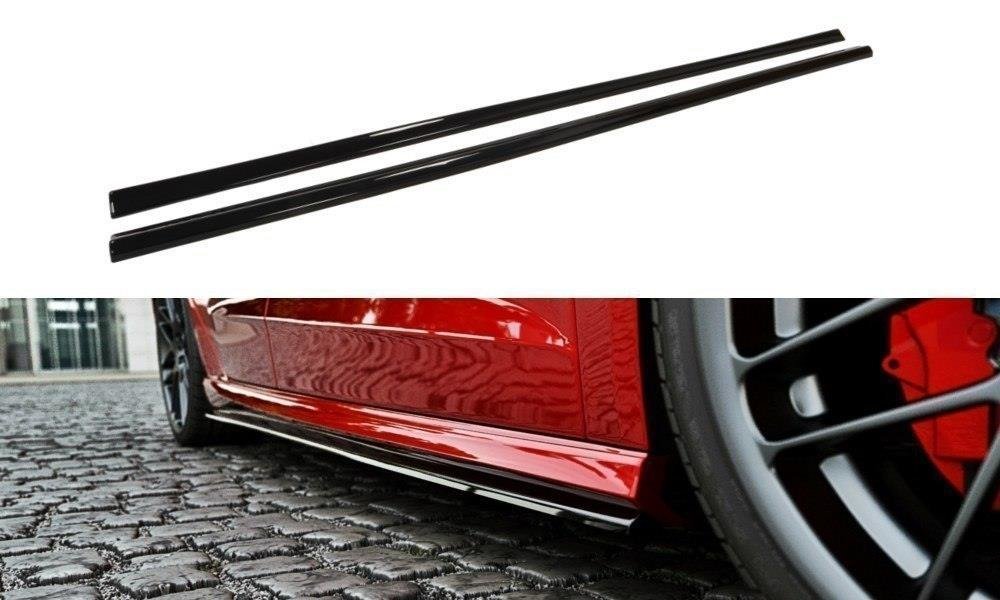 Street+ Seitenschweller Leisten V.1 passend für Audi S3 / A3 S-Line Sportback 8V / 8V FL schwarz Hochglanz