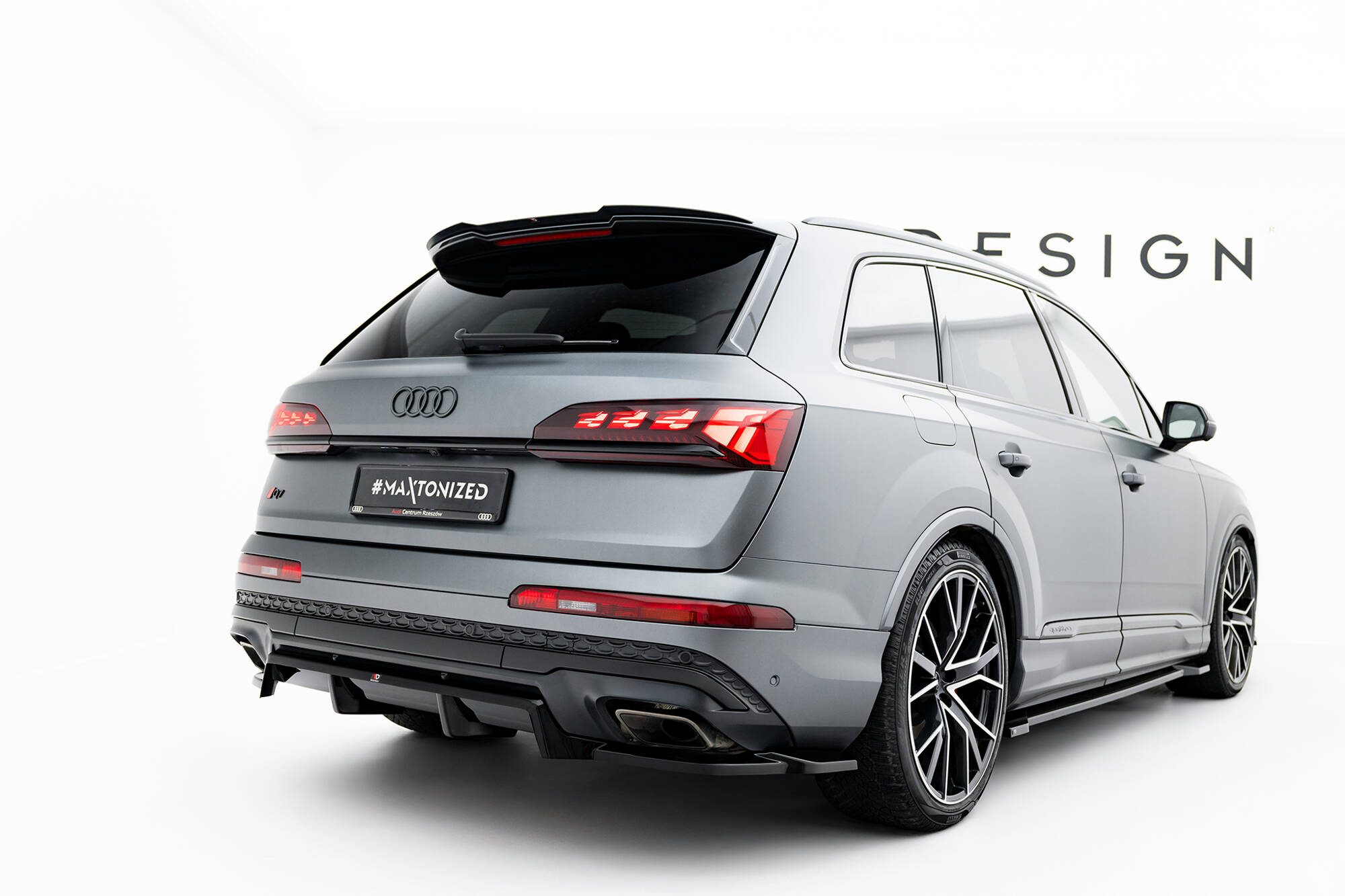 Heck Spoiler Aufsatz Abrisskante passend für Audi Q7 S-Line / SQ7 Mk2 FL 2 schwarz Hochglanz