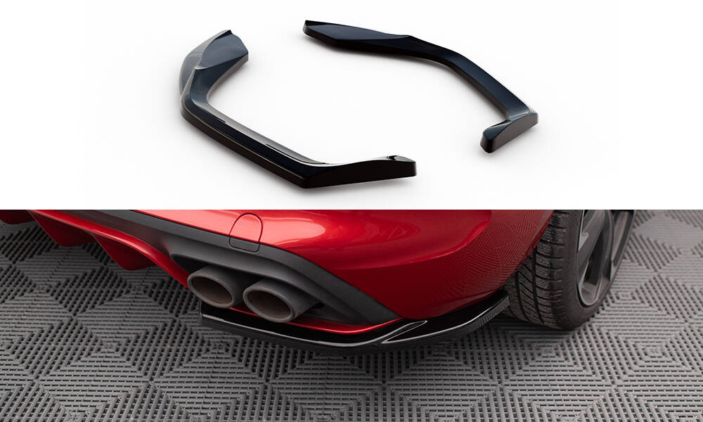 Diffusor Flaps V.1 passend für CUPRA Leon Hatchback Mk1 schwarz Hochglanz