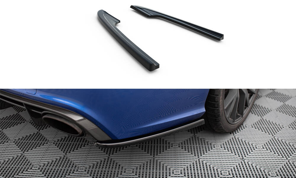 Street+ Heck Ansatz Flaps V.2 passend für Audi RS6 C7 / C7 FL schwarz Hochglanz