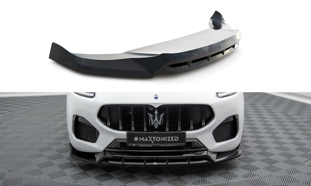 Frontlippe passend für Maserati Grecale GT / Modena Mk1 schwarz Hochglanz