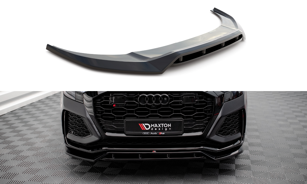 Street+ Spoilerlippe Front Ansatz V.3 passend für Audi RSQ8 Mk1 schwarz Hochglanz