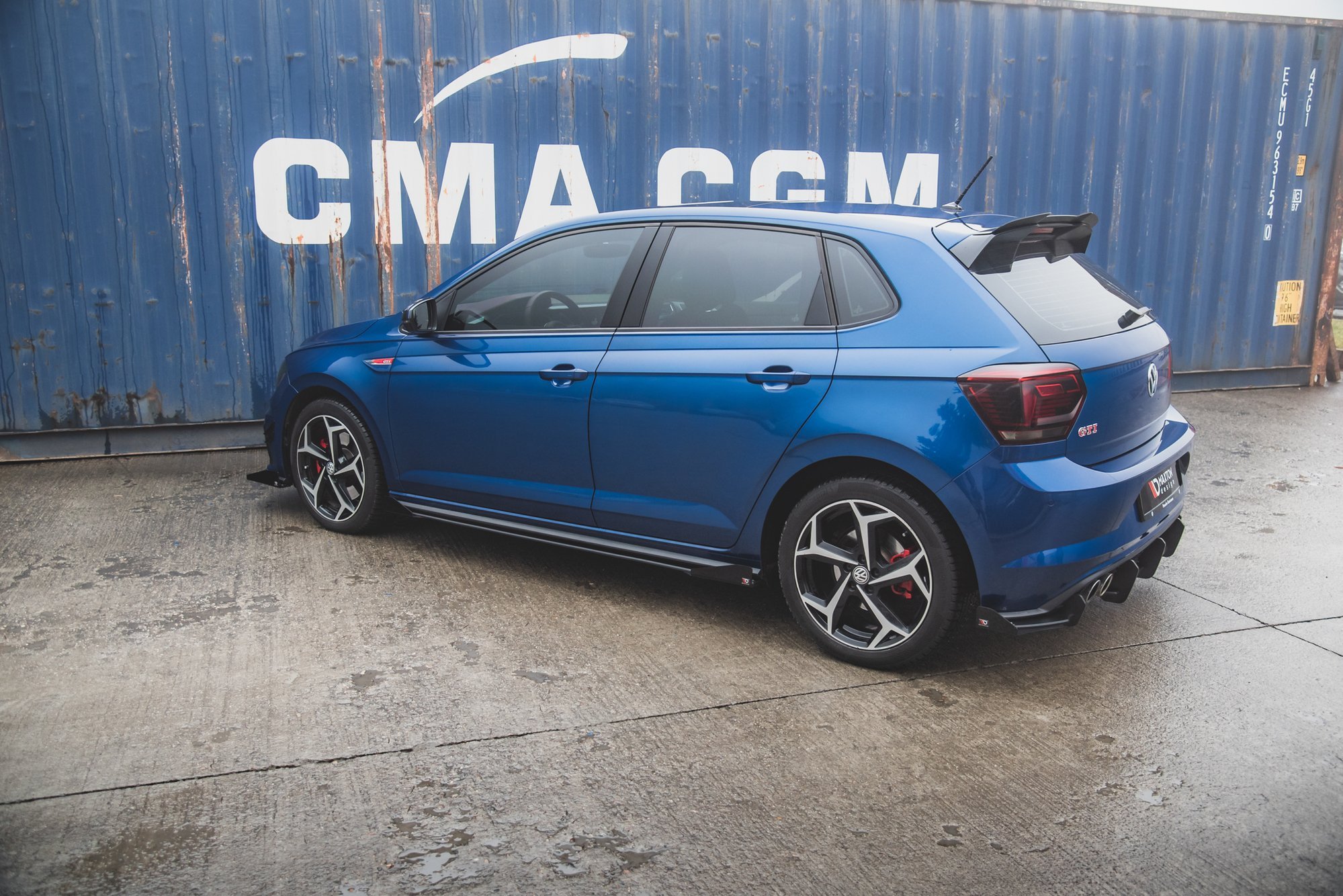 Seitenschweller Flaps passend für VW Polo GTI Mk6 schwarz Hochglanz