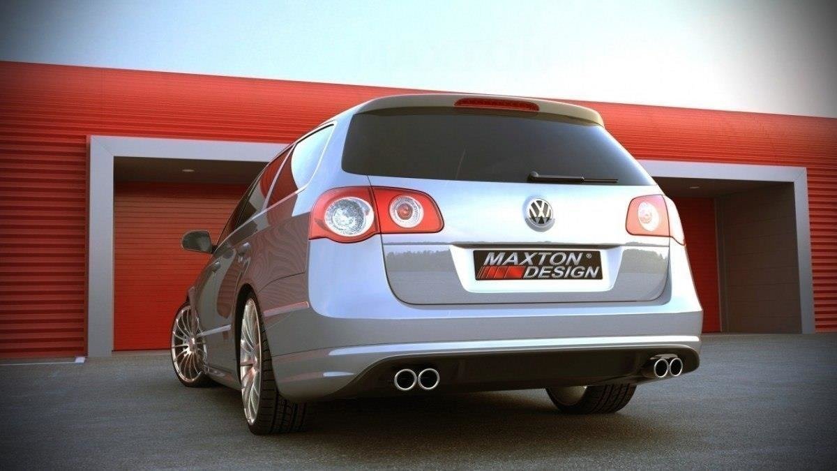 Diffusor Heck Ansatz für VW PASSAT B6 R-LINE LOOK 2 AUSPUFF