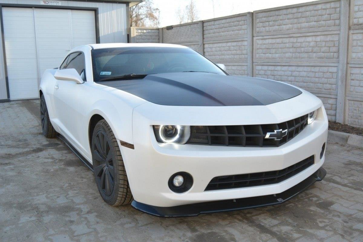 Street+ Spoilerlippe Front Ansatz passend für Chevrolet Camaro Standard Mk5 schwarz Hochglanz