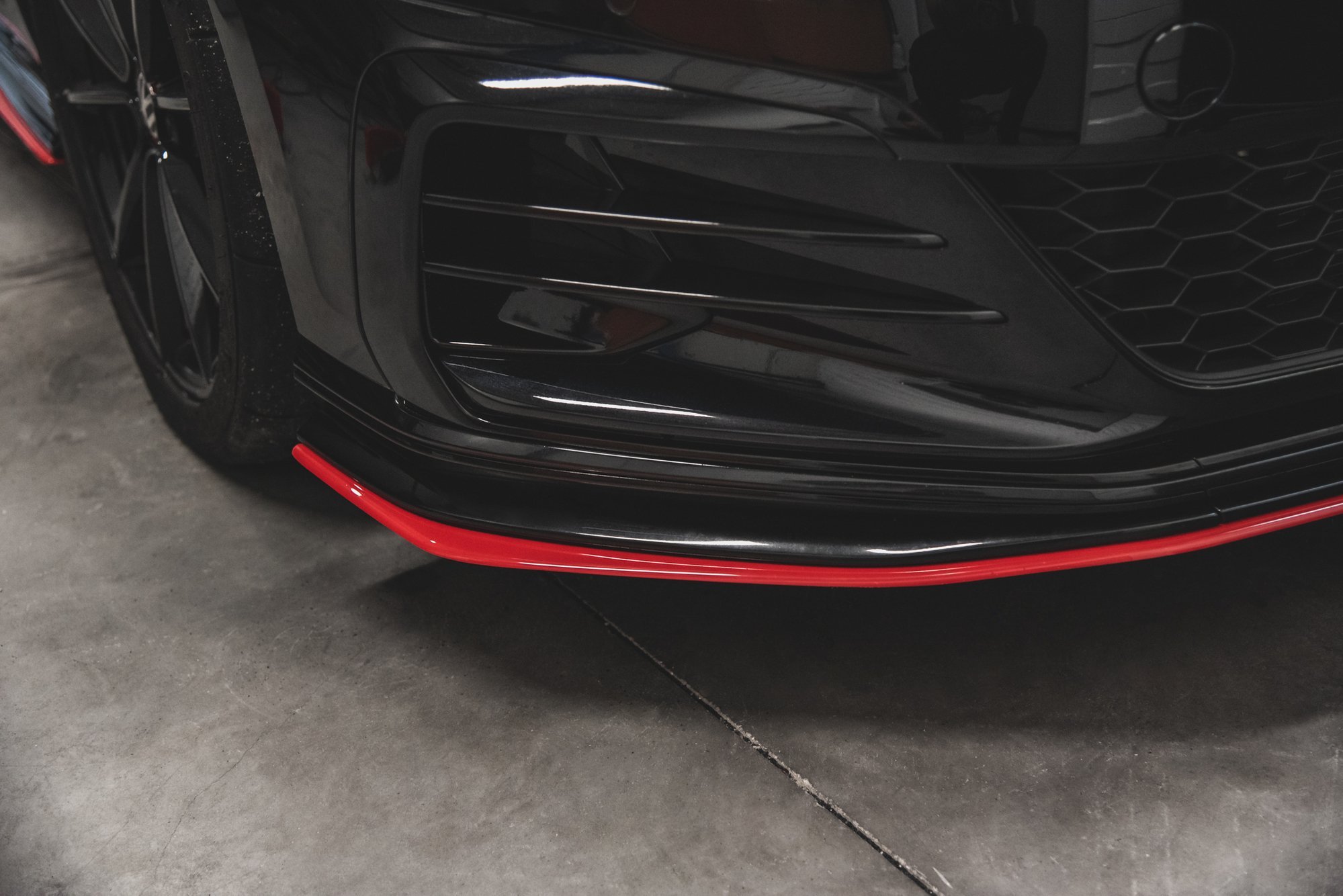 Street+ Spoilerlippe Front Ansatz passend für VW Golf 7 GTI TCR rot Hochglanz