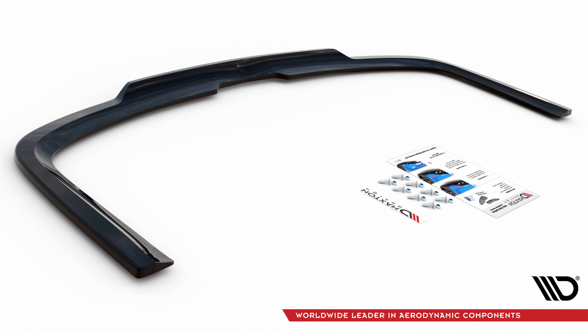 Street+ Mittlerer Diffusor Heck Ansatz RACE passend für VW Caddy Mk3 FL schwarz matt