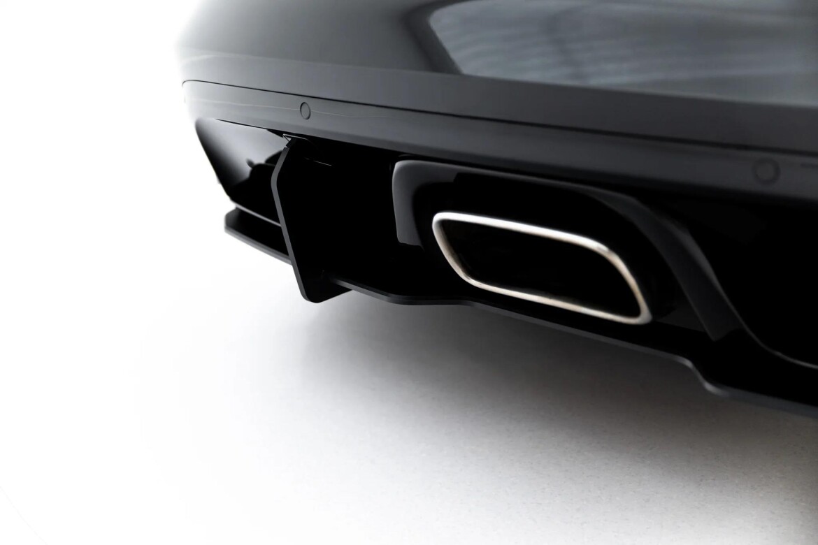 Heckansatz Diffusor passend für Jaguar F-Type X152 Facelift 2 schwarz-rot