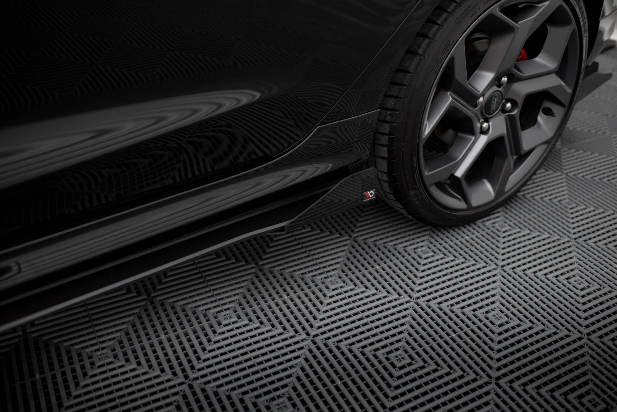 Seitenschweller Flaps für Ford Fiesta ST / ST-Line Mk8 schwarz Hochglanz