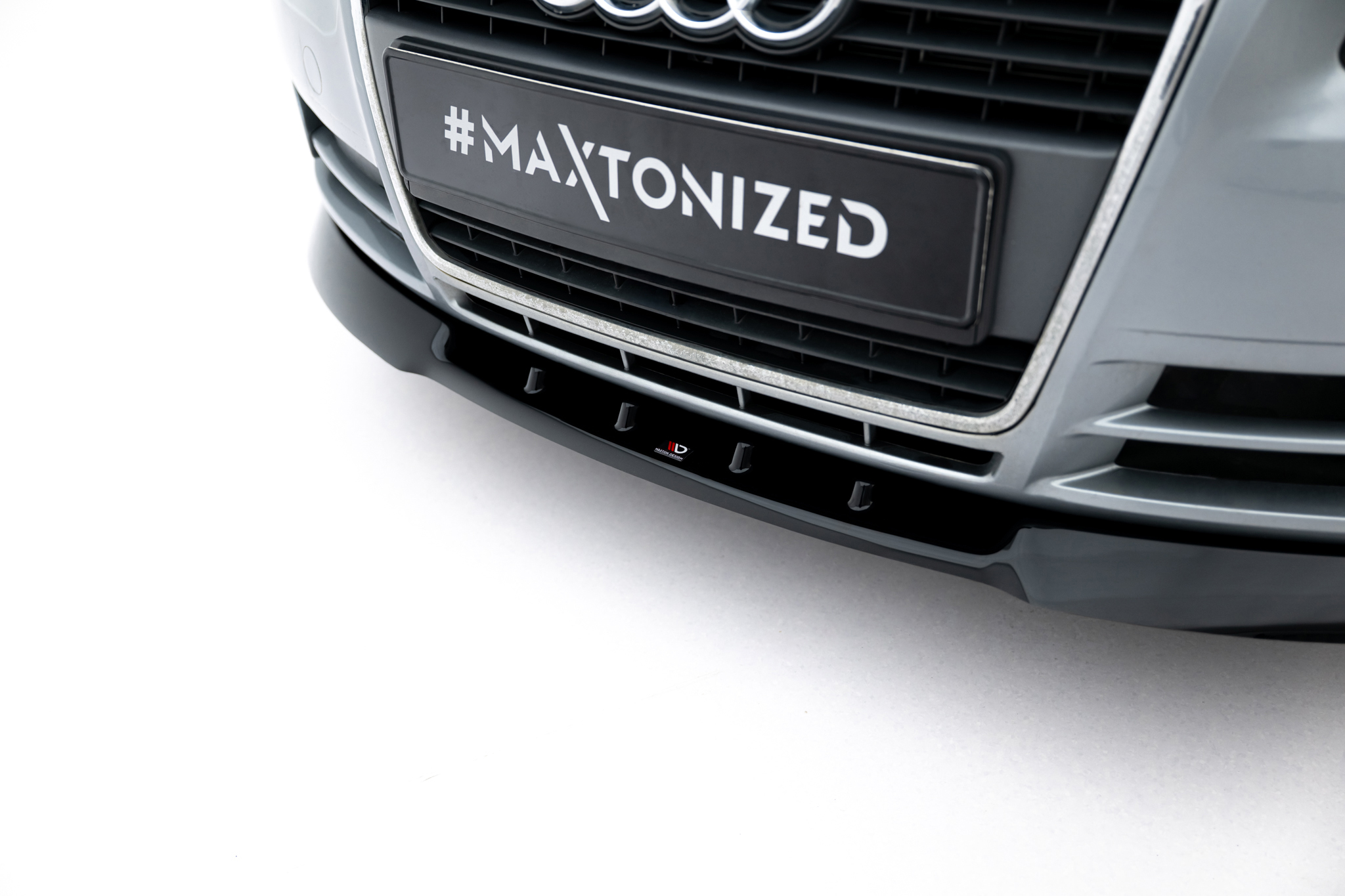 Street+ Spoilerlippe Front Ansatz V.1 passend für Audi A4 B7 schwarz Hochglanz