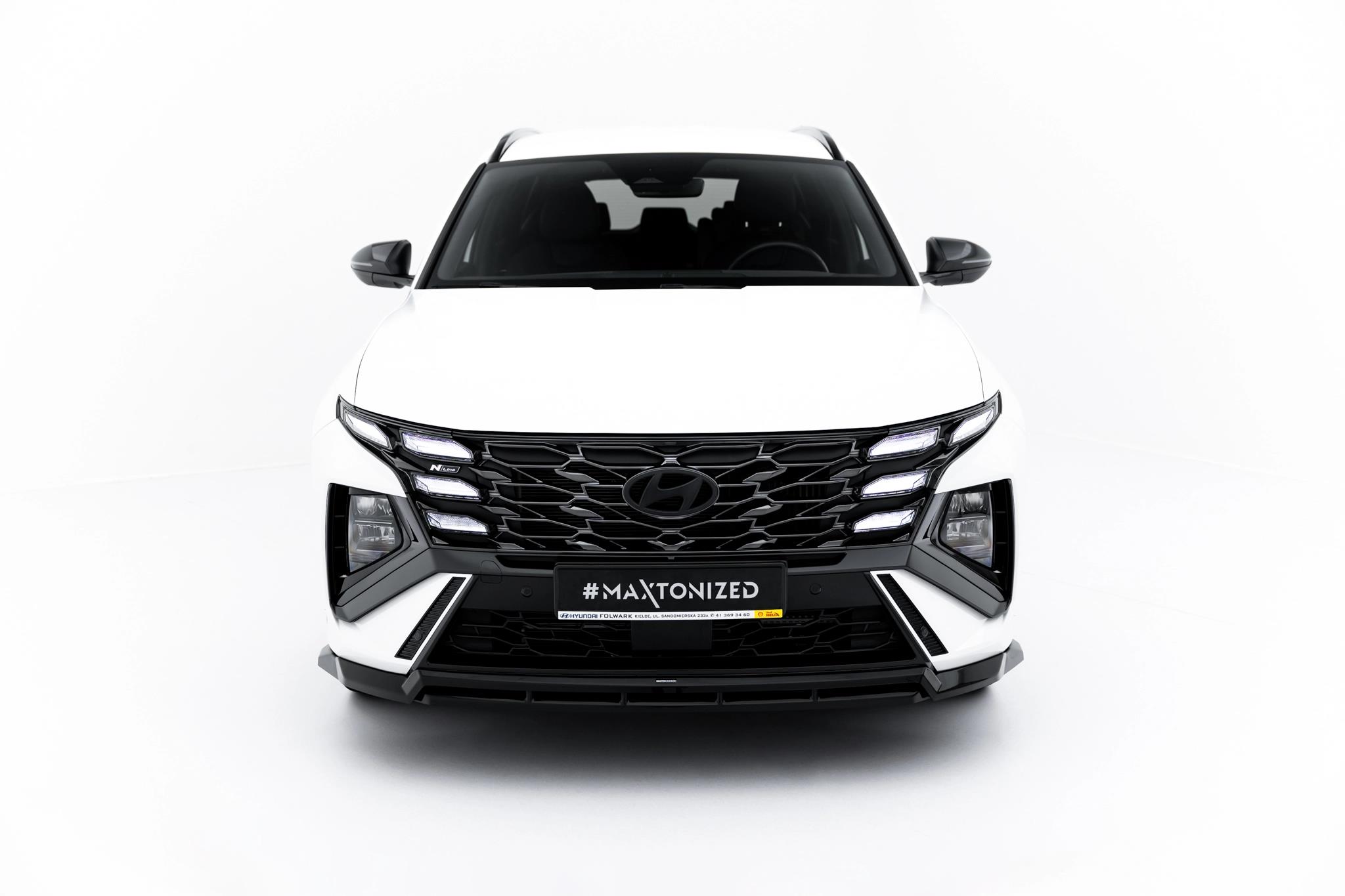 Frontlippe passend für Hyundai Tucson N-Line Mk4 Facelift schwarz Hochglanz