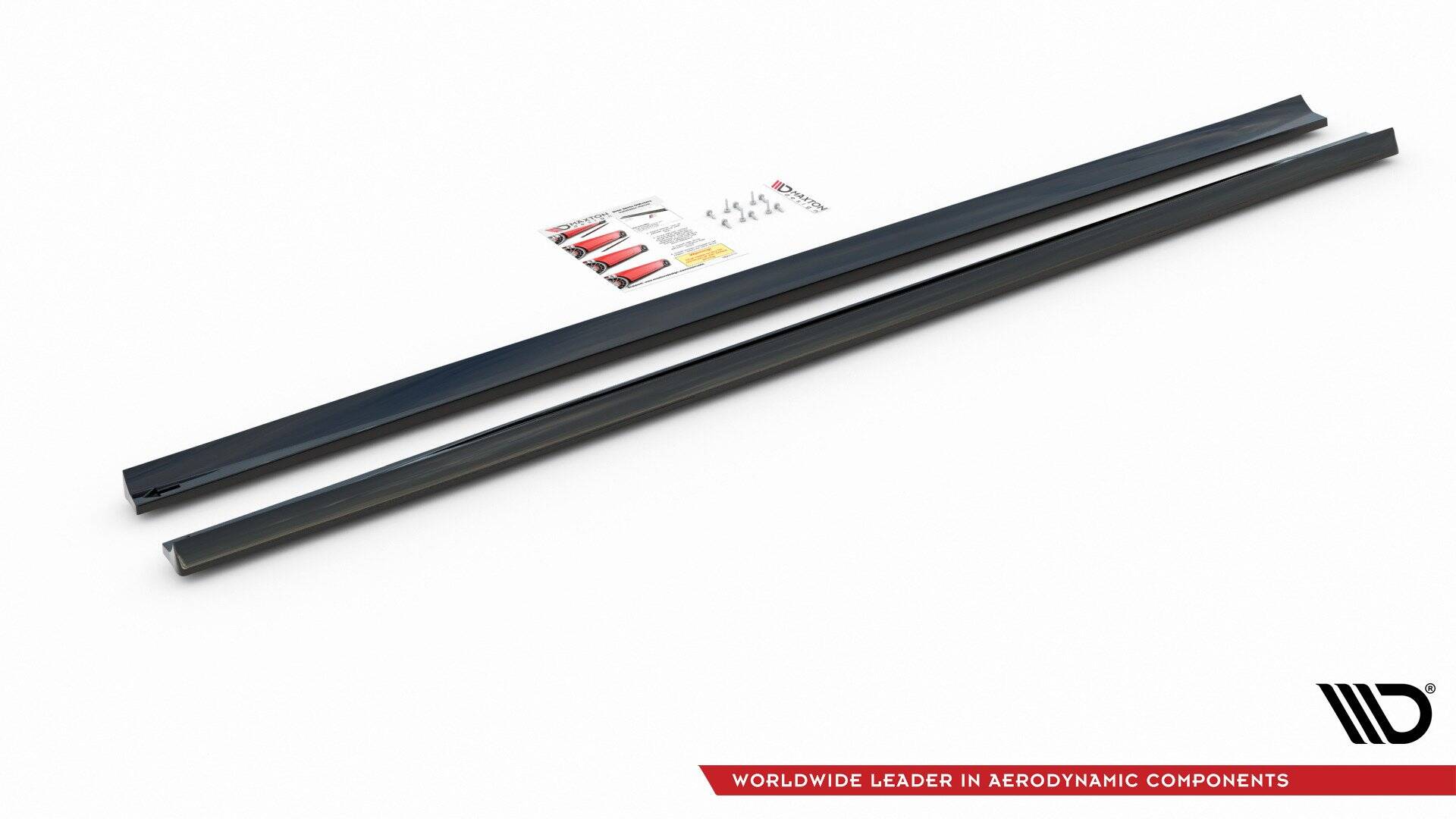 Seitenschweller Ansatz für V.5 Ford Focus ST / ST-Line Mk4 Facelift schwarz Hochglanz