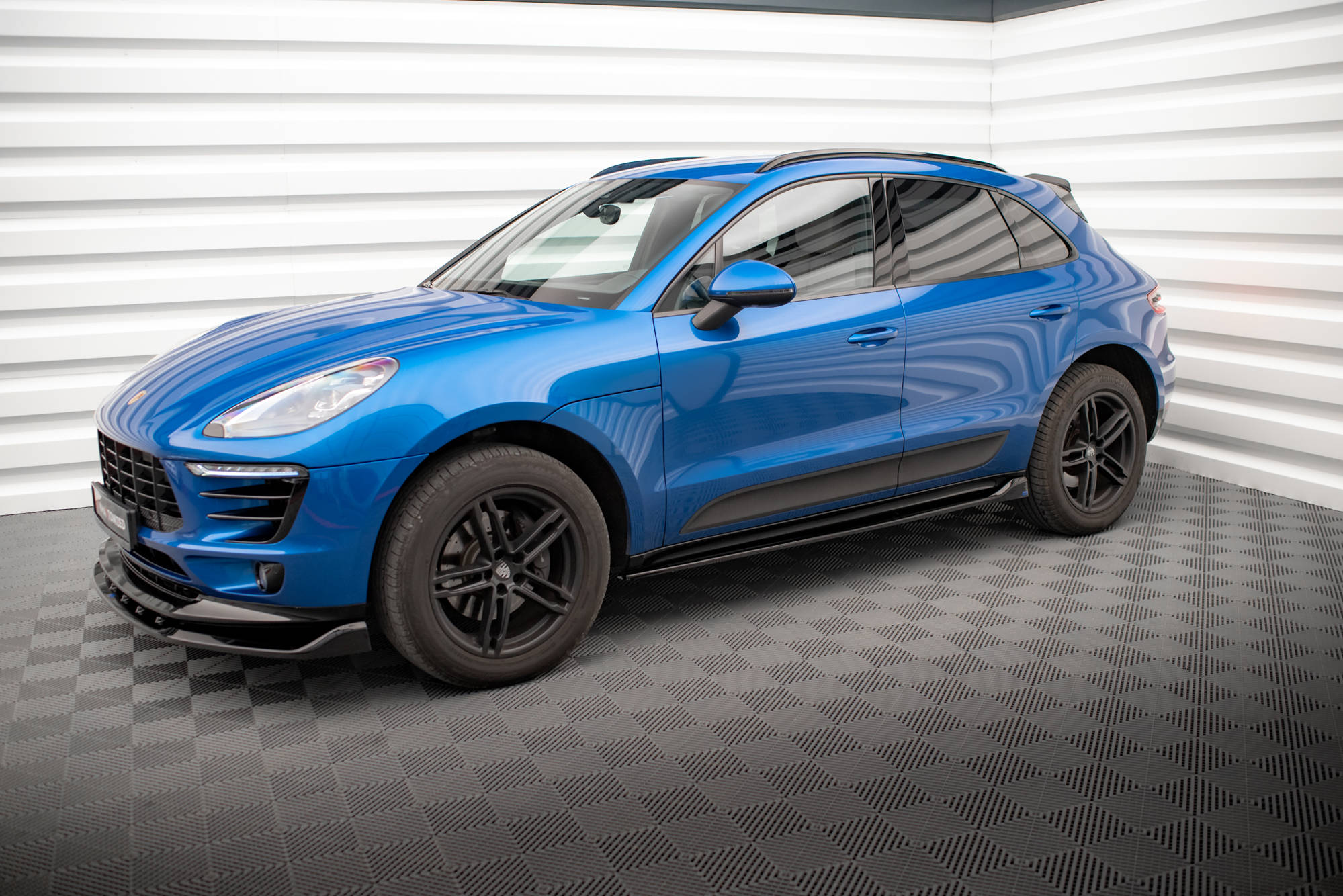 Street+ Seitenschweller Leisten passend für Porsche Macan Mk1 schwarz Hochglanz
