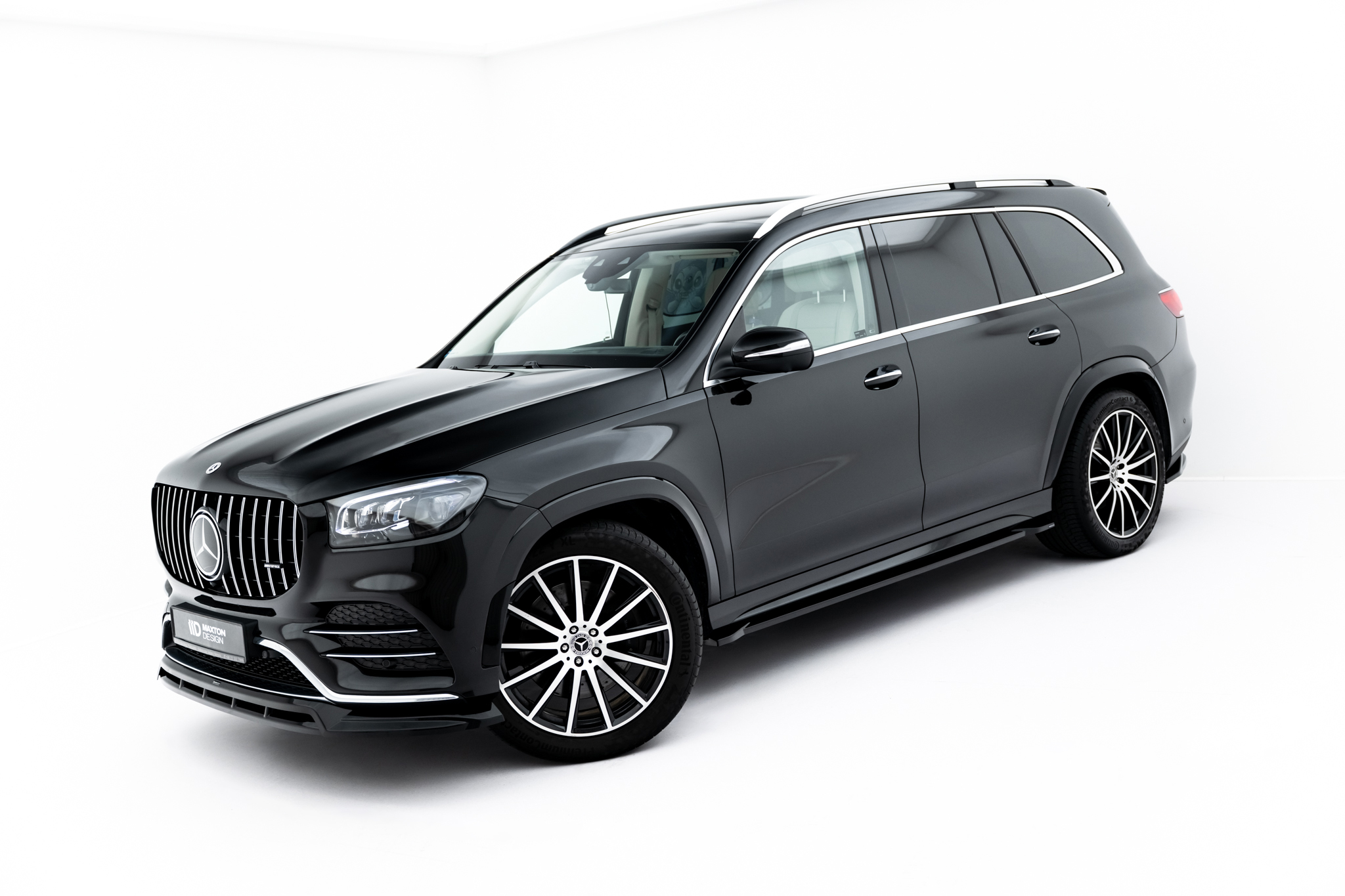 Street+ Seitenschweller Leisten passend für Mercedes GLS AMG-Line X167 FL schwarz Hochglanz