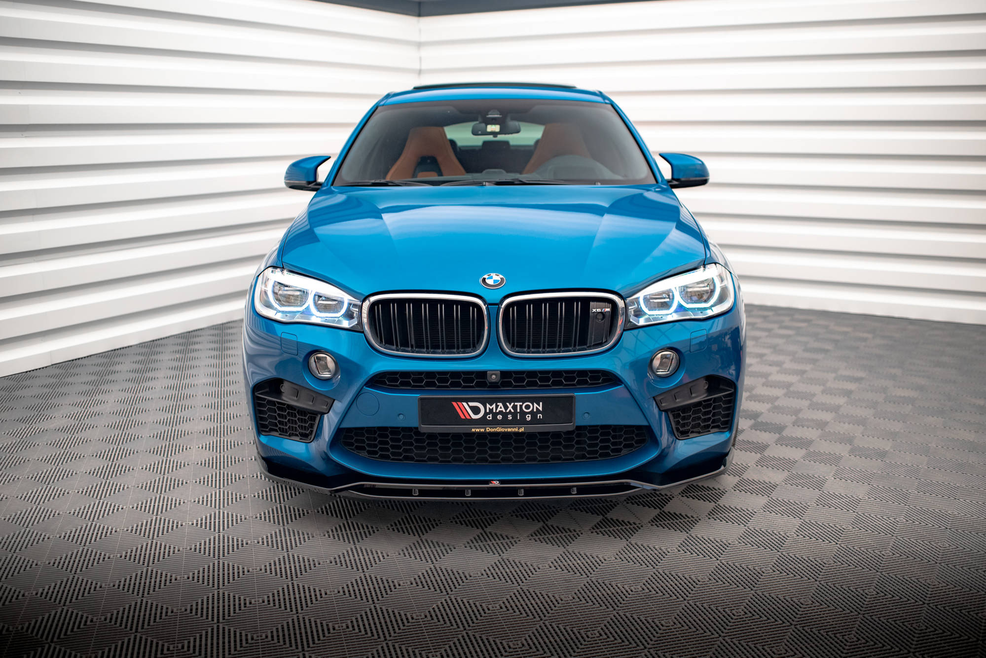 Street+ Spoilerlippe Front Ansatz V.2 passend für BMW X5 M F85 / X6 M F86 schwarz Hochglanz