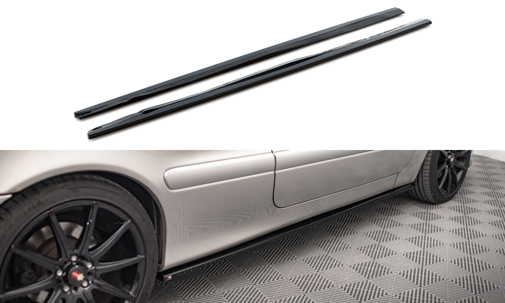 Street+ Seitenschweller Leisten passend für Volvo C70 Mk1 schwarz Hochglanz