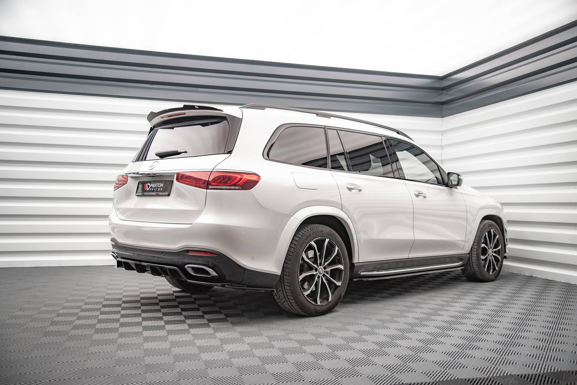 Street+ Seitenschweller Leisten V.1 passend für Mercedes GLS AMG-Line X167 schwarz Hochglanz
