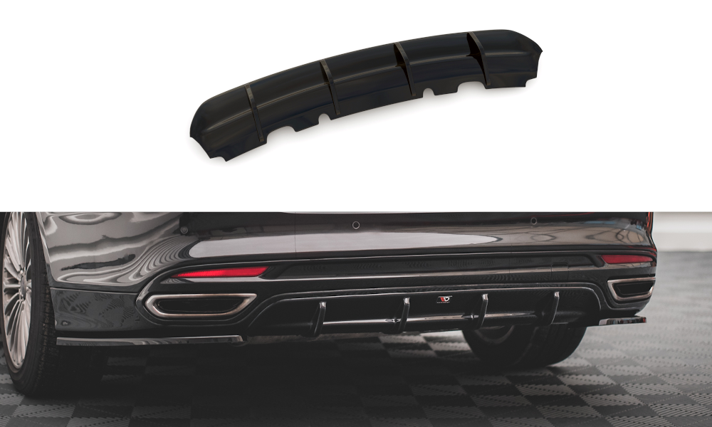 Street+ Heck Ansatz Diffusor passend für Ford Mondeo Mk5 schwarz Hochglanz