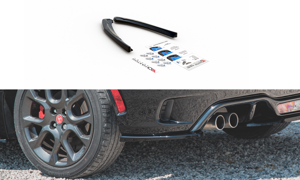 Diffusor Flaps passend für ABARTH 124 Spider schwarz Hochglanz