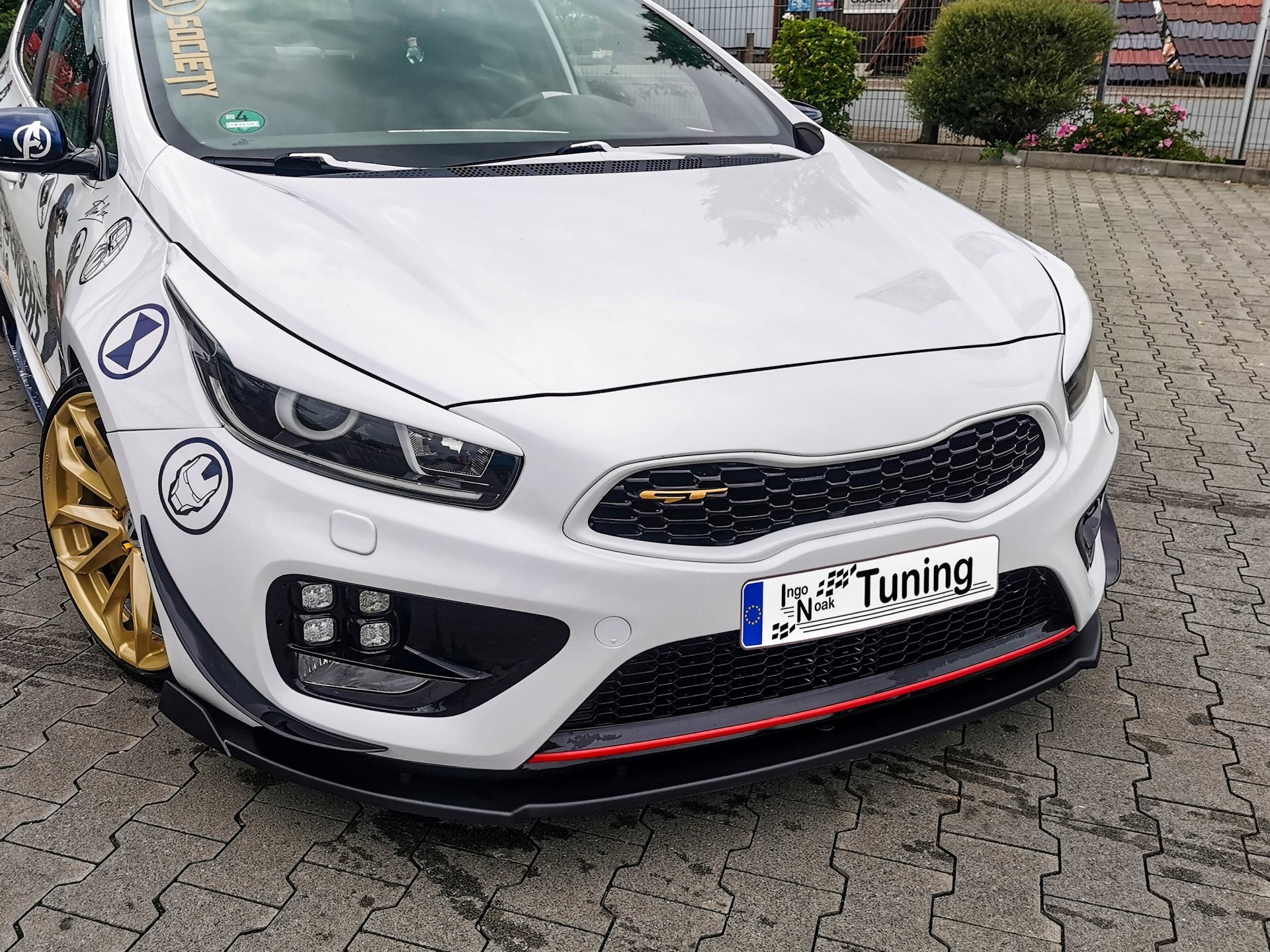 CUP Frontspoilerlippe V2 mit Wing für Kia Ceed GT Pro Ceed GT ab Bj. 2013-2018 Carbon Optik