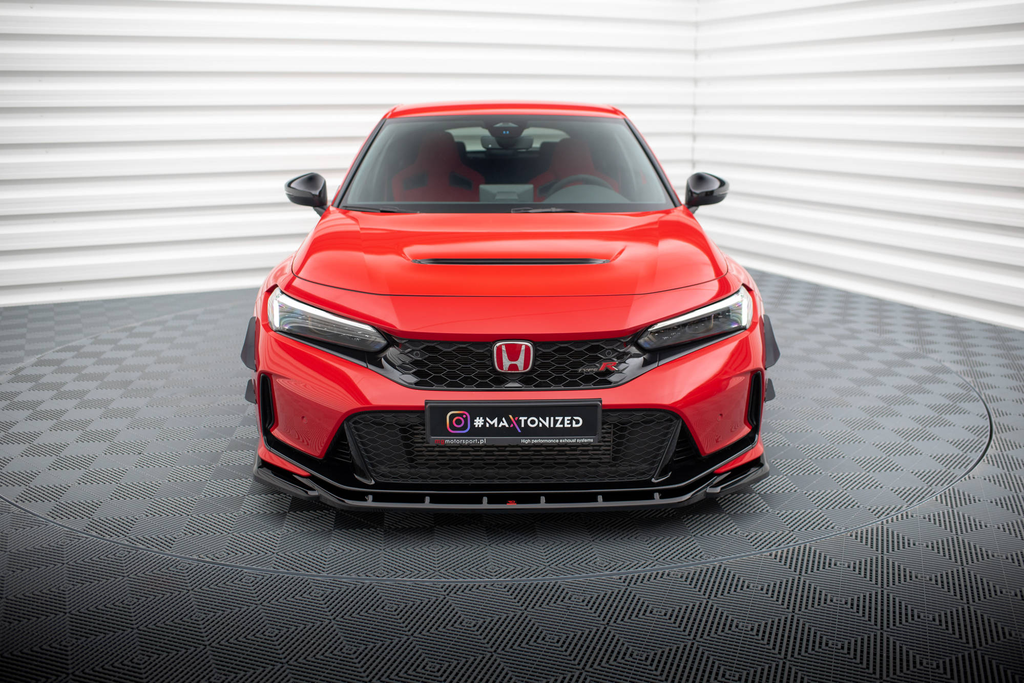 Street+ Spoilerlippe Front Ansatz V.3 passend für Honda Civic Type-R Mk 11 schwarz Hochglanz