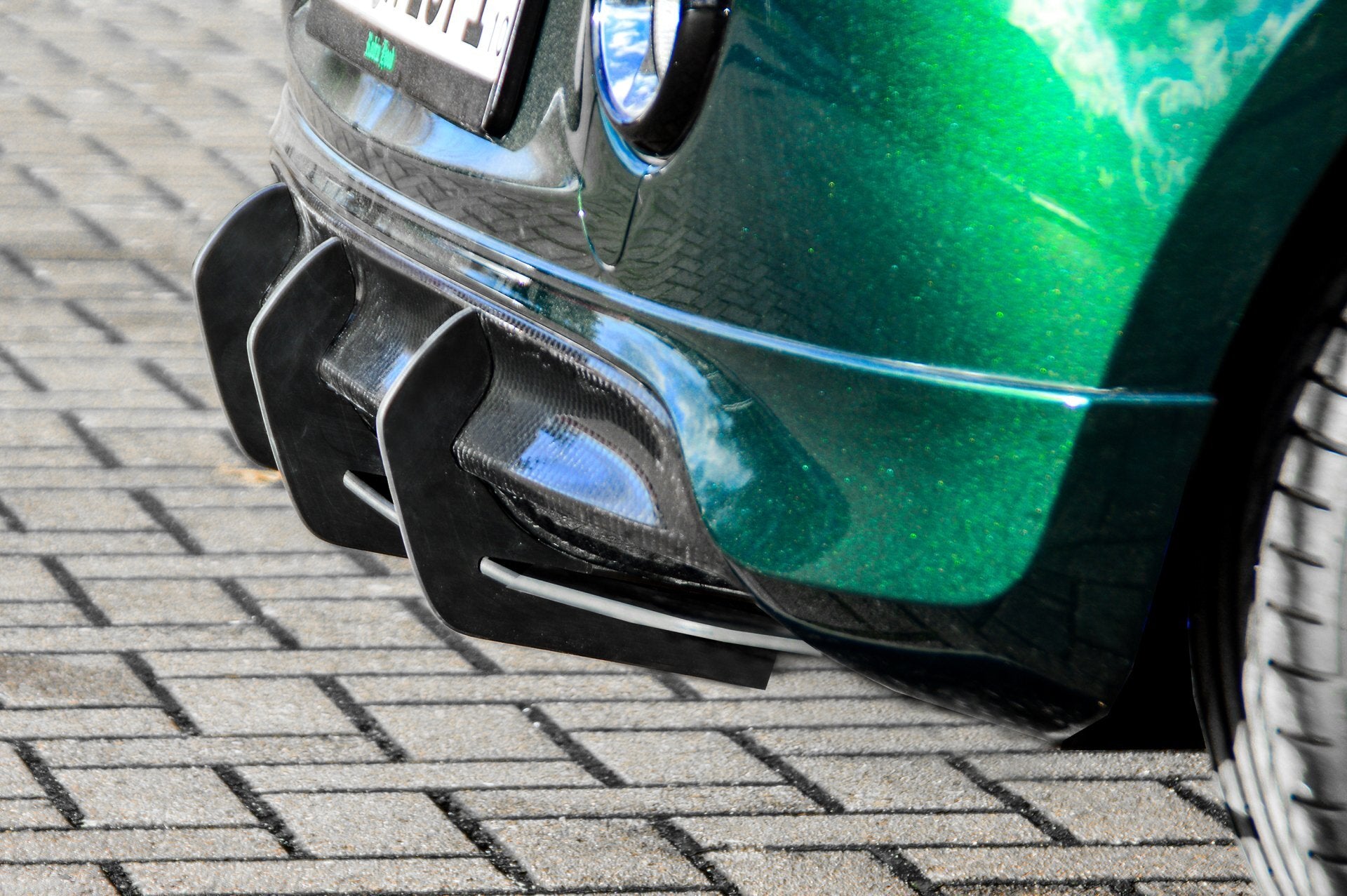 Gefräster Heckansatz mit Finnen für Opel Adam S + OPC-Line ab Bj. 2015-