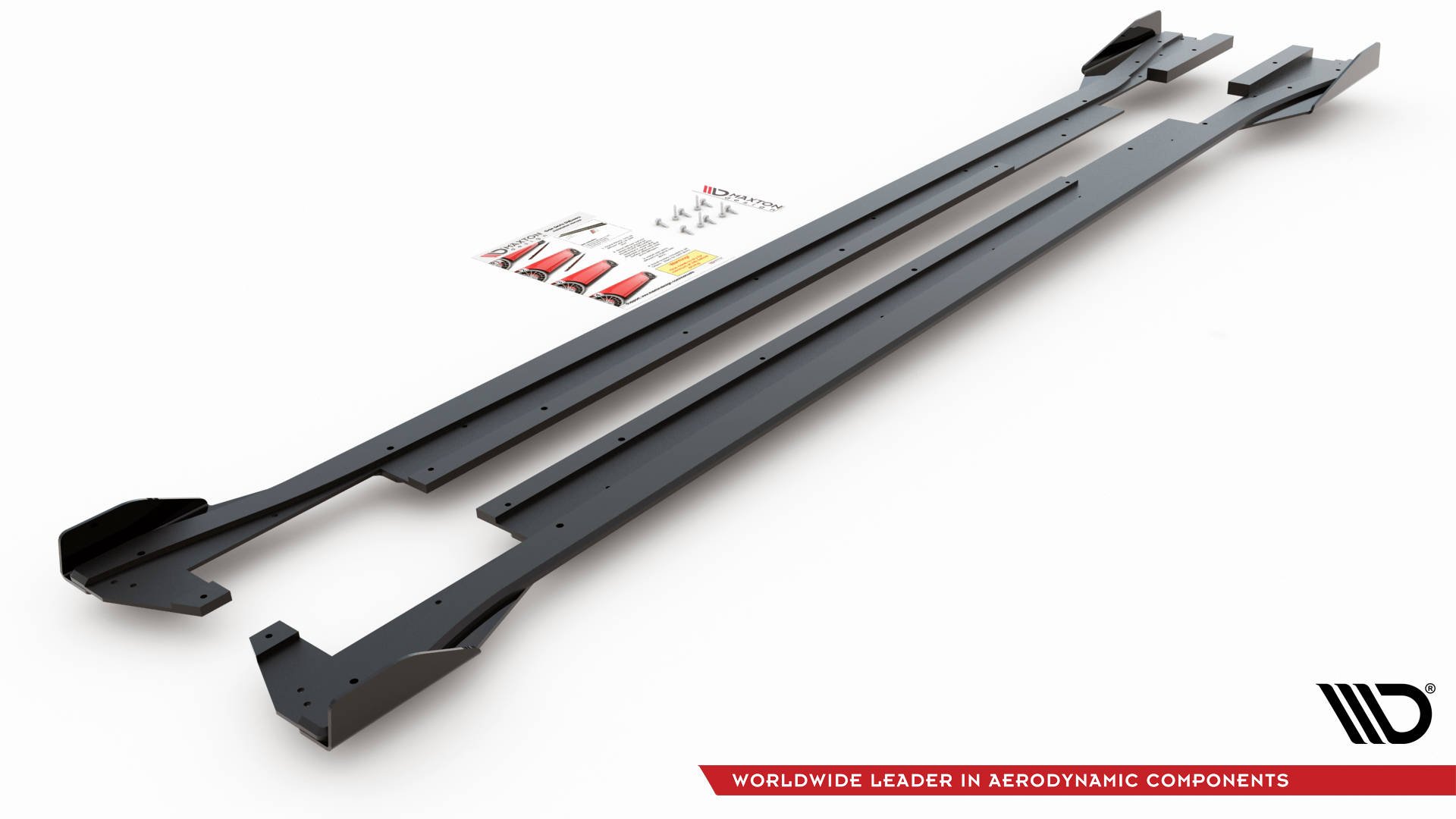Street Pro Seitenschweller Leisten + Flaps passend für VW Arteon R-Line Limousine / Shooting Brake Mk1 schwarz Hochglanz