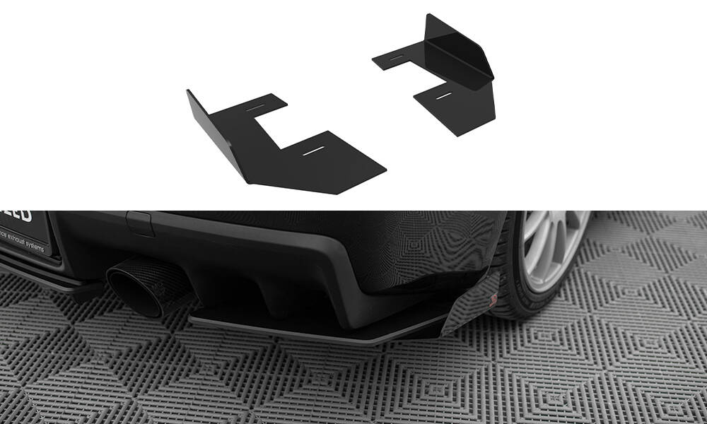 Diffusor Flaps passend für Mitsubishi Lancer EVO X schwarz Hochglanz