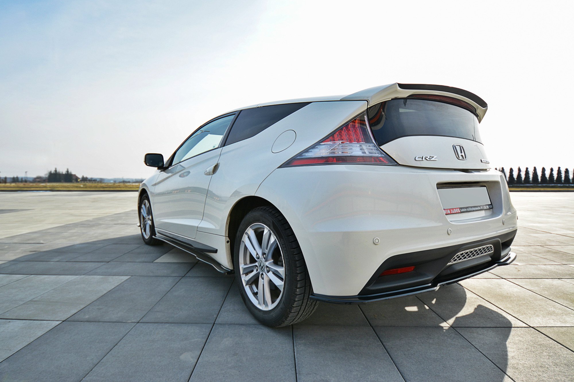 Mittlerer Diffusor Heck Ansatz für HONDA CR-Z schwarz matt