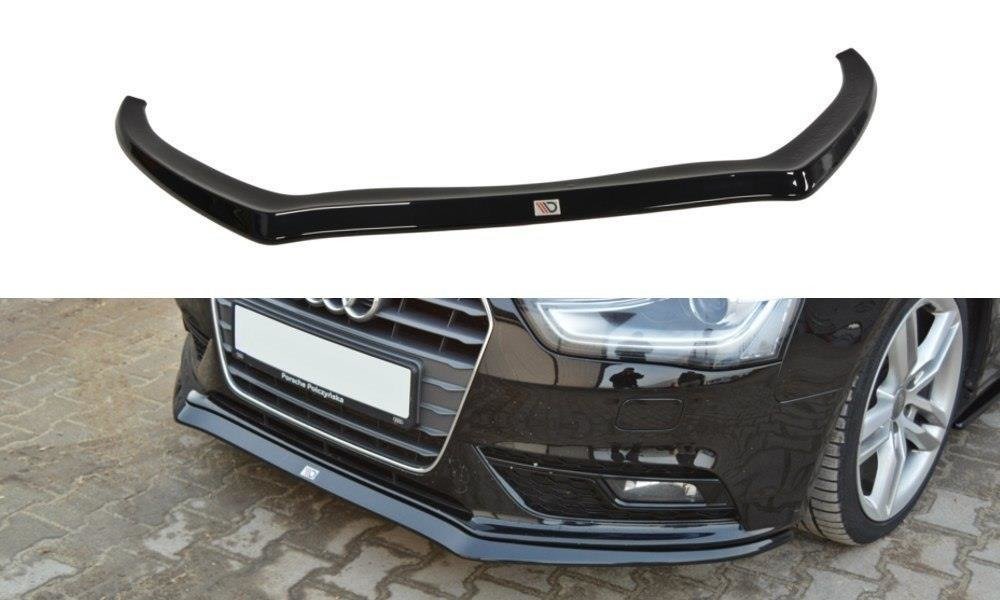 Street+ Spoilerlippe Front Ansatz V.2 passend für Audi A4 B8 FL schwarz Hochglanz