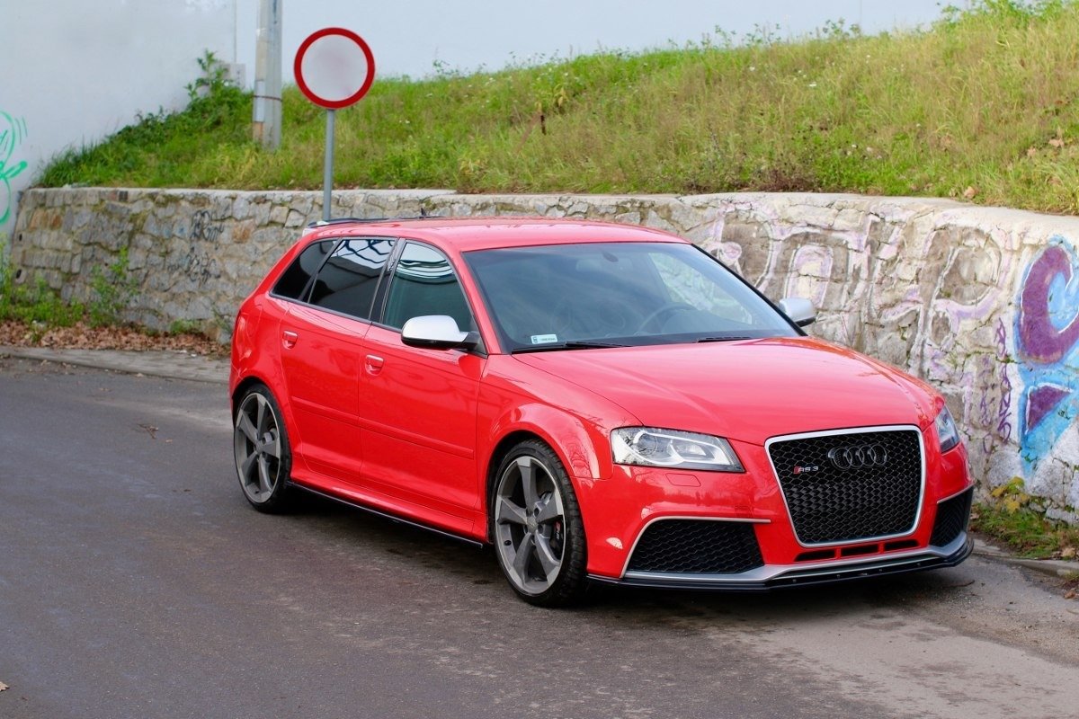 Street+ Seitenschweller Leisten passend für Audi S3 8P / S3 8P FL / RS3 8P schwarz Hochglanz
