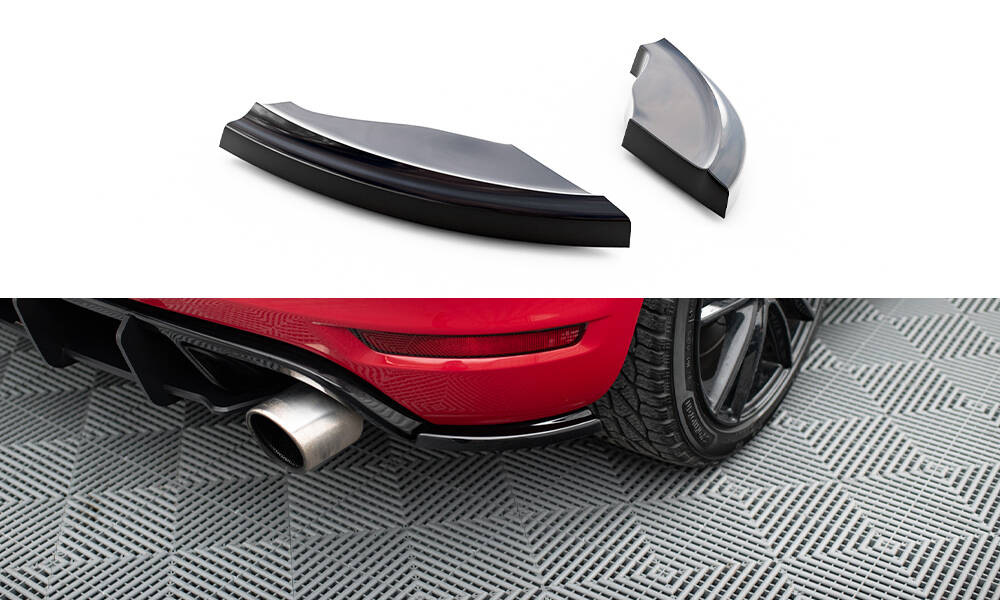 Heck Ansatz Flaps Diffusor für VW GOLF 6 GTI 35TH schwarz Hochglanz