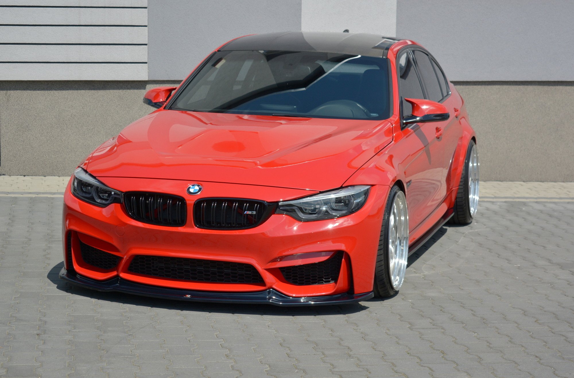 Front Ansatz für BMW M3 F80 schwarz Hochglanz