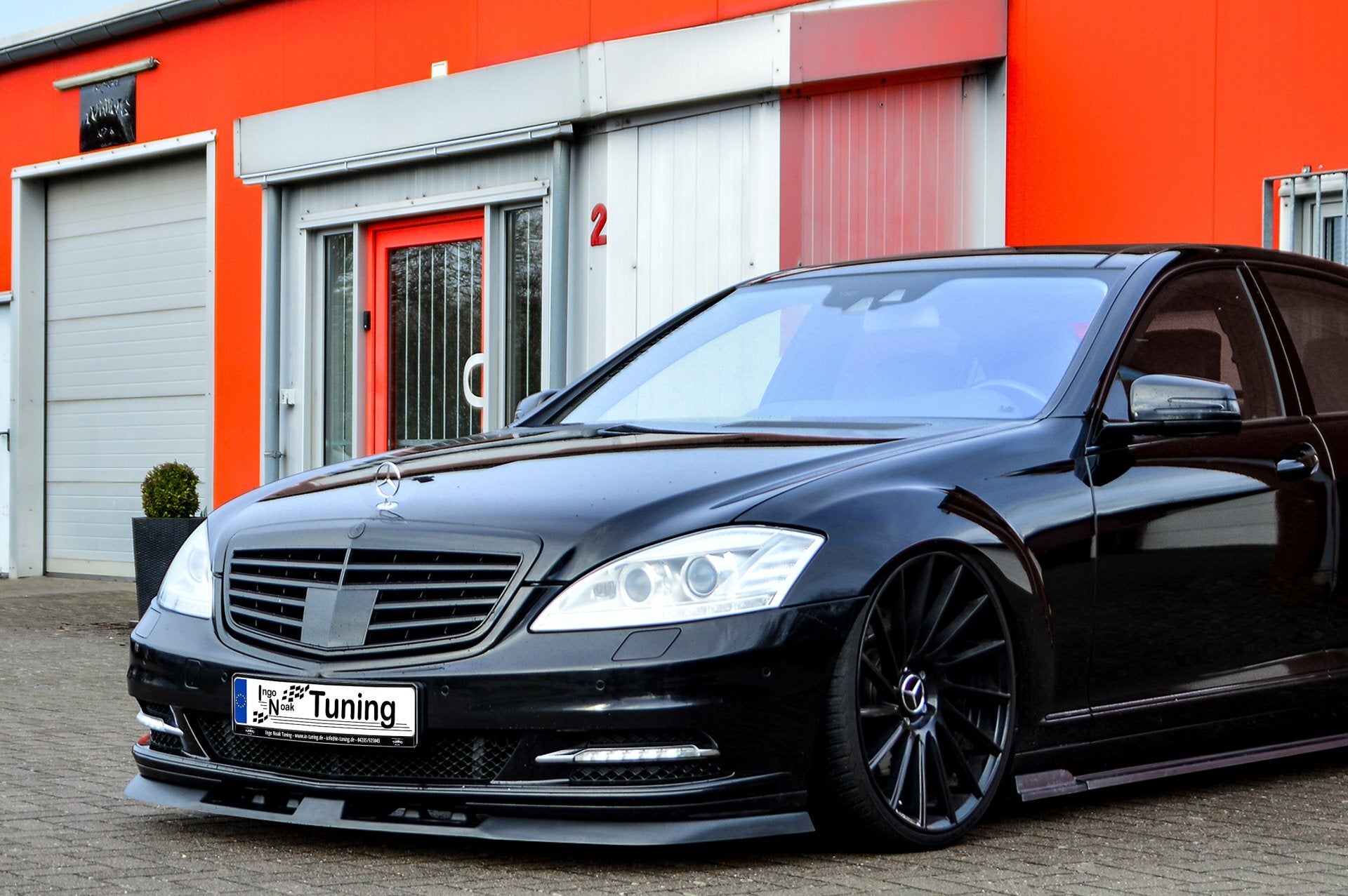 Bodykit für Mercedes S-Klasse V221 Langversion Schwarz Matt