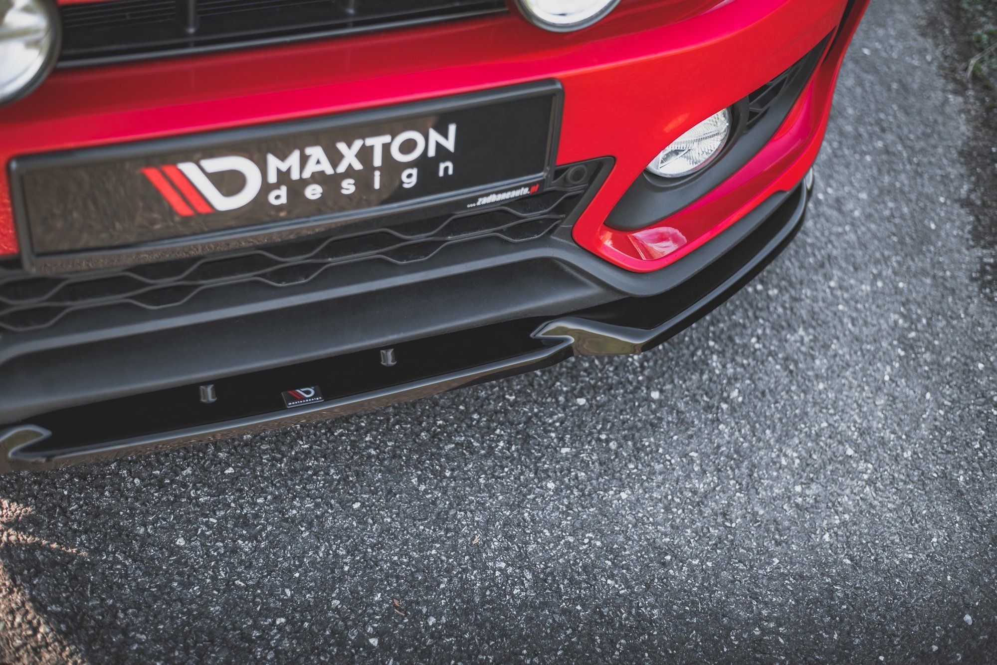Street+ Spoilerlippe Front Ansatz V.1 passend für Mini Countryman Mk2 F60 JCW schwarz Hochglanz