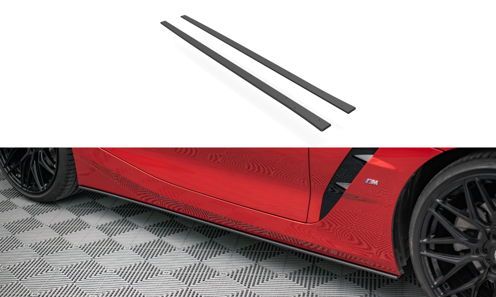Street Pro Seitenschweller Leisten passend für BMW Z4 M-Paket G29 rot