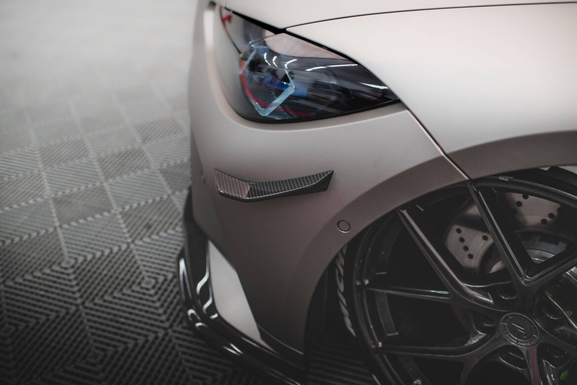 Carbon Stoßstangen Flaps Wings vorne Canards passend für BMW M4 G82 Competition