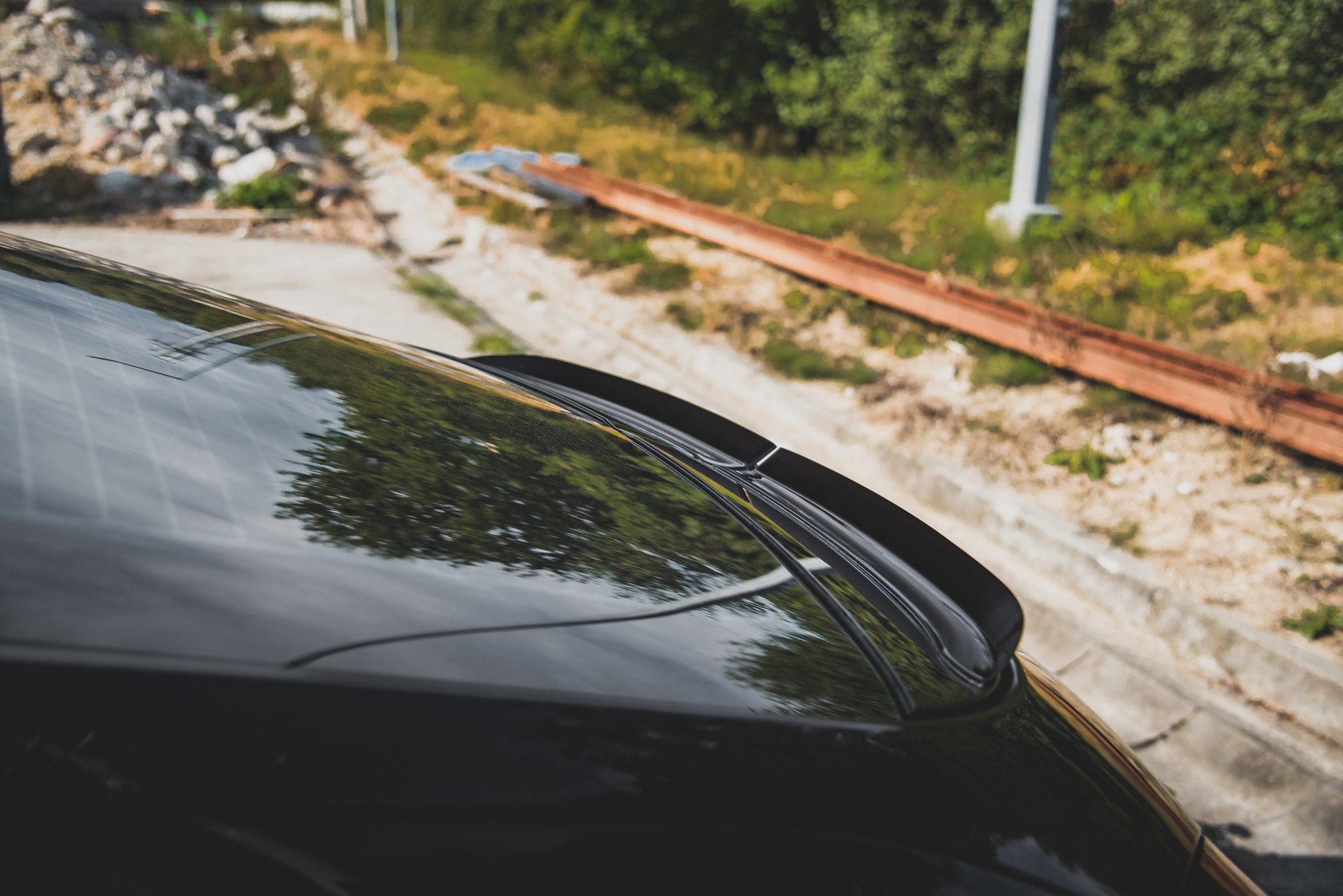 Heck Spoiler Aufsatz Abrisskante passend für Porsche Panamera Turbo 970 FL schwarz Hochglanz