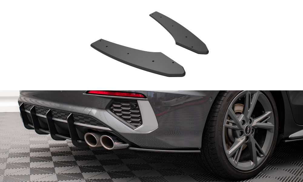 Street Pro Heck Ansatz Diffusor + Flaps passend für Audi S3 Limousine 8Y rot