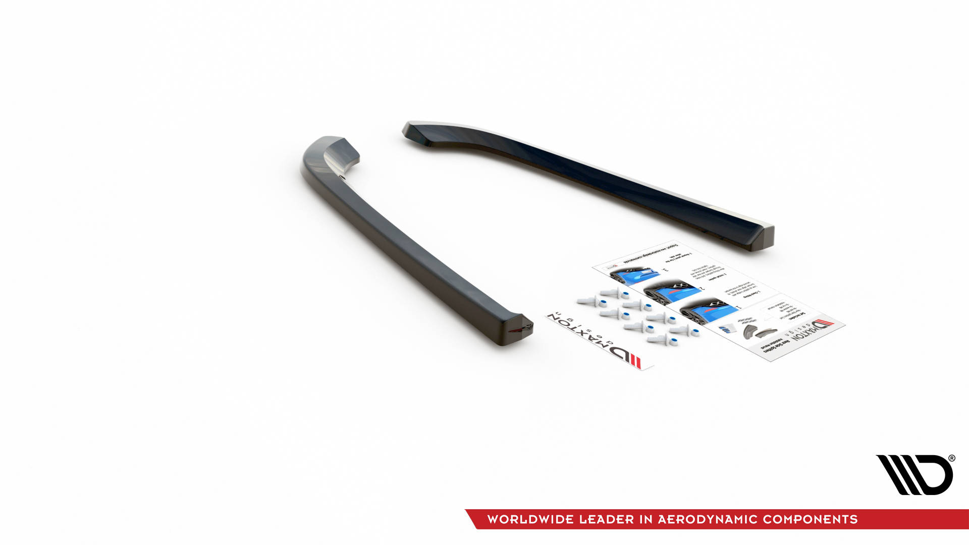 Street+ Heck Ansatz Flaps passend für Volvo V70 Mk3 schwarz Hochglanz