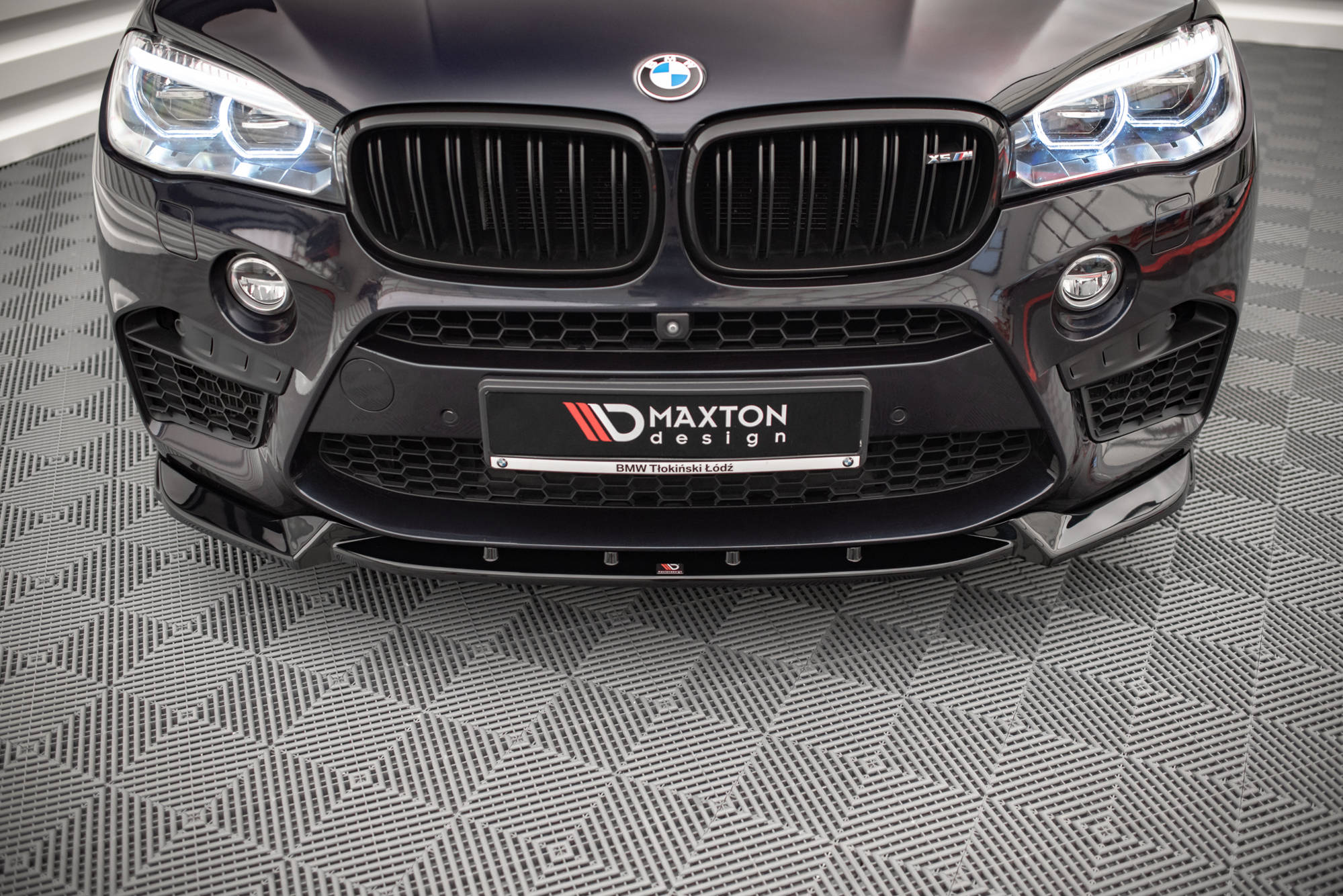 Street+ Spoilerlippe Front Ansatz V.1 passend für BMW X5 M F85 / X6 M F86 schwarz Hochglanz