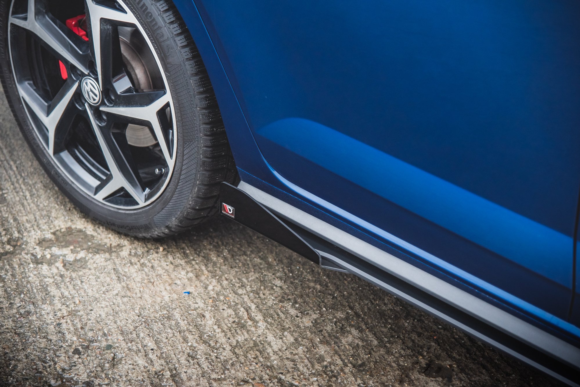 Seitenschweller Flaps passend für VW Polo GTI Mk6 schwarz Hochglanz