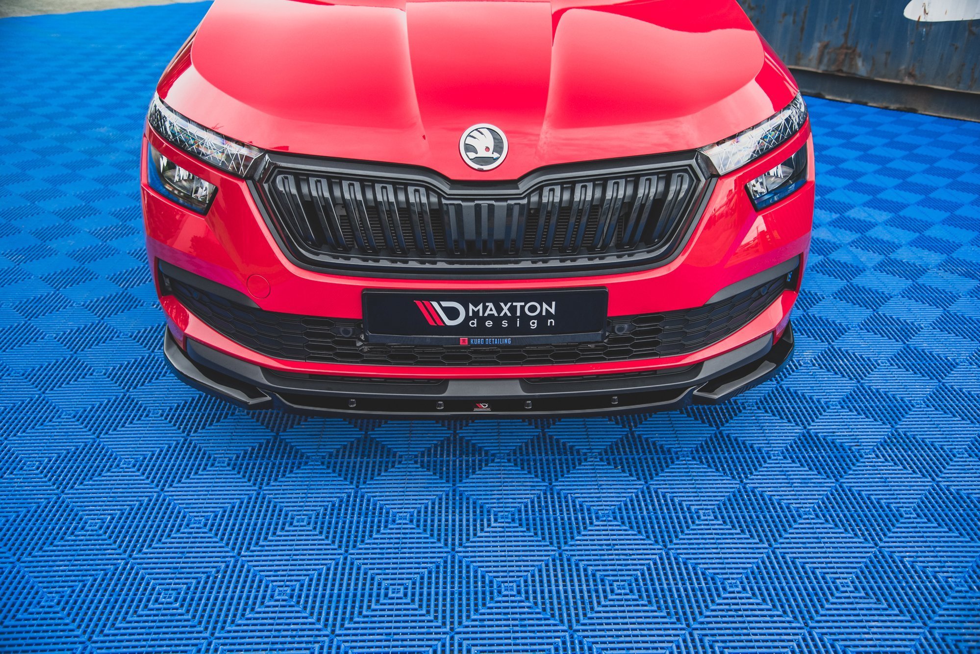 Street+ Spoilerlippe Front Ansatz V.1 passend für Skoda Kamiq Mk1 schwarz Hochglanz