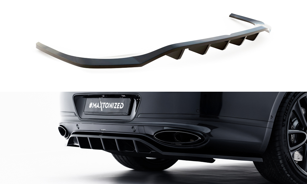 Diffusor Heckansatz passend für Bentley Continental GT Coupe Mk3 schwarz Hochglanz